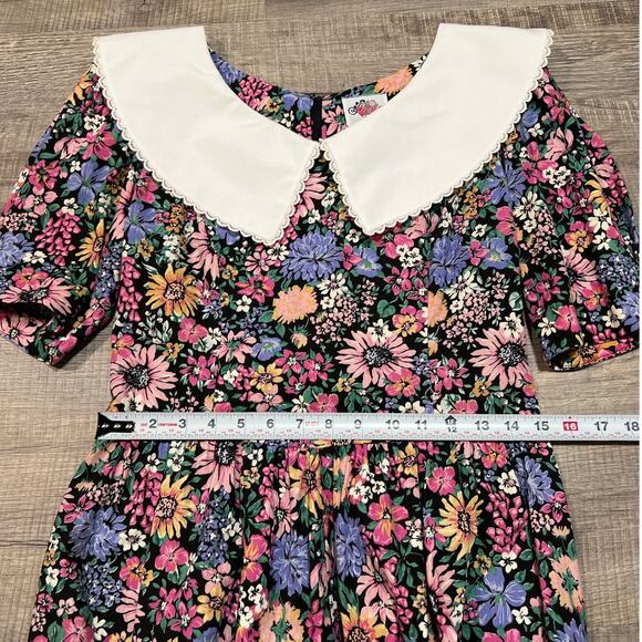 Lanz of Salzburg Vintage Edwardian Frock Floral Midi Dress Prairie Cottage USA - Picture 7 of 7